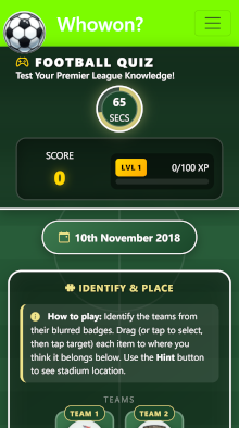 Match Info on mobile